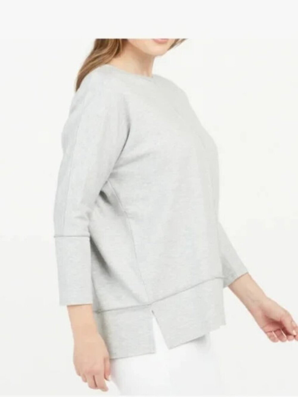 SPANX Perfect Length Dolman Sweatshirt Top Sz S 3/4 Sleeve Athleisure Lounge Gym - Picture 2 of 12